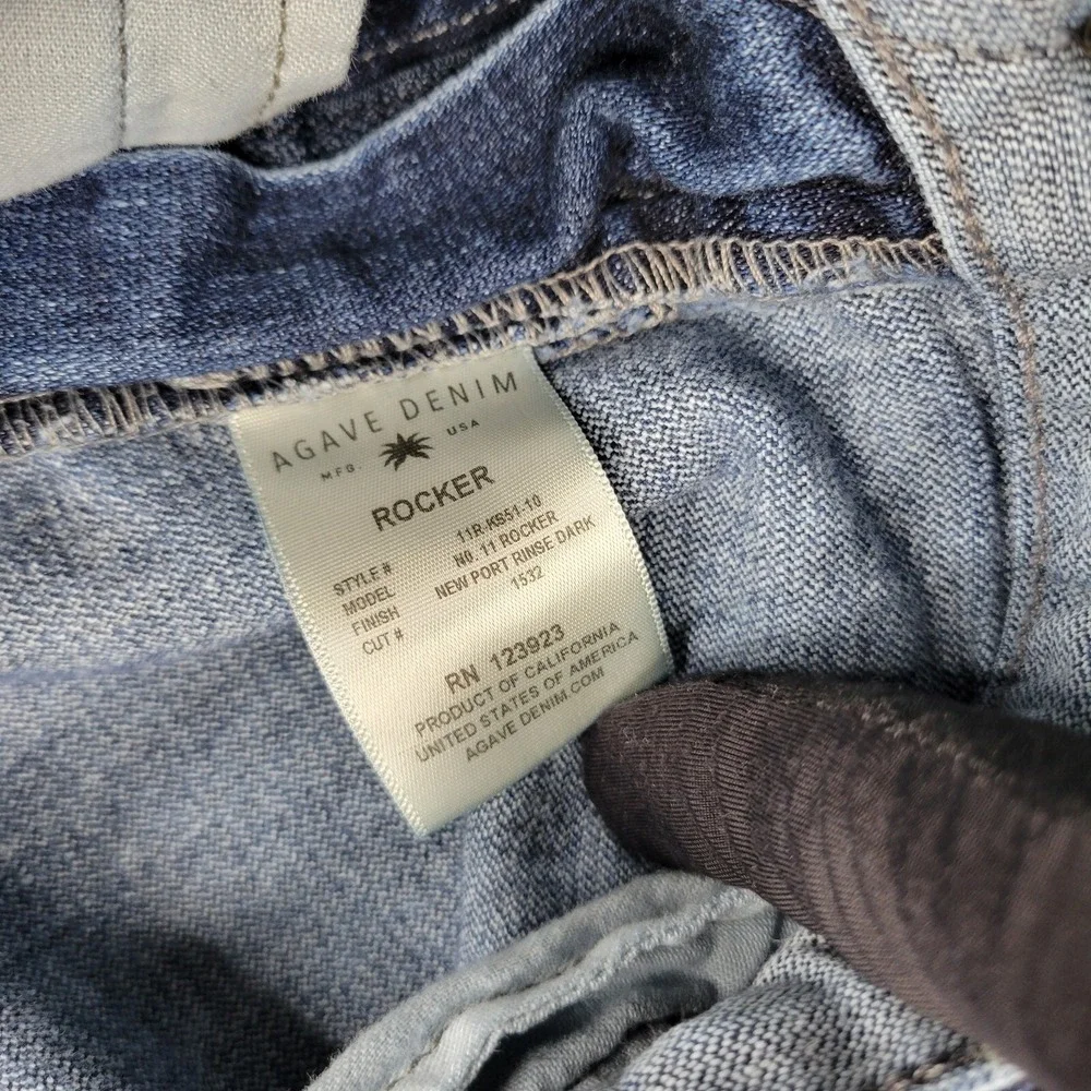 Agave‎ Jeans Men 38 Slim No 30 Rocker Newport Rinse Dark Denim Pants Adult